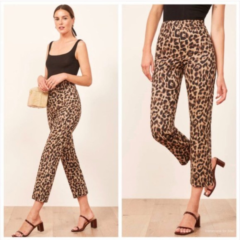 Reformation Marlon Pant in Animal Print